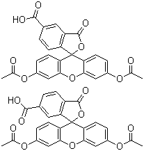 structure of CAS# 124387-19-5, 5(6)-羧基荧光素二乙酸酯