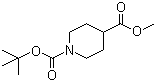 structure of CAS# 124443-68-1, N-Boc-Piperidine-4-carboxylic acid methyl ester
