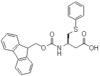 structure of CAS# 1244724-97-7, (3R)-3-[[(9H-Fluoren-9-ylmethoxy)carbonyl]amino]-4-(phenylthio)butanoic acid