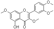 structure of CAS# 1245-15-4, 5-Hydroxy-3,7,3',4'-tetramethoxyflavone