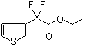 2,2-二氟-2-(噻吩-3-基)乙酸乙酯分子结构 (CAS 1245643-36-0)