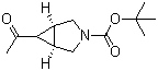 structure of CAS# 1245645-37-7, (1alpha,5alpha)-6-Acetyl-3-azabicyclo[3.1.0]hexane-3-carboxylic acid tert-butyl ester