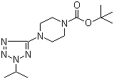 structure of CAS# 1245645-41-3, 4-(2-异丙基-2H-1,2,3,4-四唑-5-基)哌嗪-1-羧酸叔丁酯