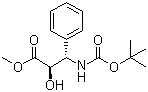 structure of CAS# 124605-42-1, Methyl (2R,3S)-3-(tert-butoxycarbonylamino)-2-hydroxy-3-phenylpropionate