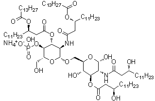 Glycopyranoside lipid A molecular structure (CAS 1246298-63-4)