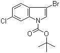 3-溴-6-氯-1H-吲哚-1-甲酸叔丁酯分子结构 (CAS 1246471-36-2)
