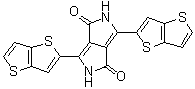 structure of CAS# 1246679-11-7, 2,5-Dihydro-3,6-dithieno[3,2-b]thien-2-ylpyrrolo[3,4-c]pyrrole-1,4-dione