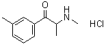 structure of CAS# 1246816-62-5, 2-(Methylamino)-1-(3-methylphenyl)-1-propanone hydrochloride (1:1)
