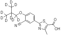 structure of CAS# 1246819-50-0, Febuxostat-d<sub>9</sub>