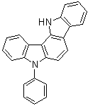 structure of CAS# 1247053-55-9, 5,12-二氢-5-苯基吲哚并[3,2-a]咔唑