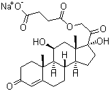 氢化可的松琥珀酸钠分子结构 (CAS 125-04-2)