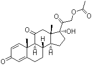 structure of CAS# 125-10-0, 醋酸泼尼松
