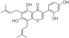 CAS 登录号：125002-91-7, 8-异戊烯基羽扇豆异黄酮