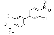 (3,3'-二氯[1,1'-联苯]-4,4'-二基)双[硼酸]分子结构 (CAS 1250864-03-9)