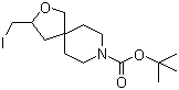 structure of CAS# 1250998-93-6, 3-(碘甲基)-2-氧杂-8-氮杂螺[4.5]癸烷-8-羧酸叔丁酯