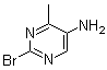 structure of CAS# 1251032-89-9, 2-Bromo-4-methyl-5-pyrimidinamine