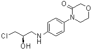 structure of CAS# 1252018-10-2, (R)-4-[4-[(3-氯-2-羟基丙基)氨基]苯基]吗啉-3-酮
