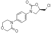 4-[4-[(5R)-5-(氯甲基)-2-氧代-3-恶唑烷基]苯基]-3-吗啉酮分子结构 (CAS 1252018-28-2)