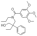 CAS 登录号：1253-67-4, N-[2-(羟基甲基)-2-苯基丁基]-3,4,5-三甲氧基-N-丙基苯甲酰胺