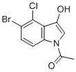 1-(5-Bromo-4-chloro-3-hydroxy-1H-indol-1-yl)ethanone molecular structure (CAS 125328-76-9)