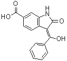 CAS 登录号：1253768-91-0, (3Z)-2,3-二氢-3-(羟基苯基亚甲基)-2-氧代-1H-吲哚-6-羧酸