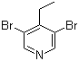 structure of CAS# 125419-80-9, 4-乙基-3,5-二溴吡啶