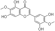 3',5,5',7-四羟基-4',6-二甲氧基黄酮分子结构 (CAS 125537-92-0)