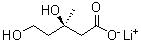 (3R)-3,5-Dihydroxy-3-methylpentanoic acid lithium salt (1:1) molecular structure (CAS 1255502-07-8)