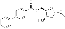 CAS 登录号：125611-96-3, 甲基 2-脱氧-alpha-D-赤式-呋喃戊糖苷 5-[1,1'-联苯]-4-羧酸酯