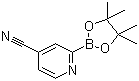 structure of CAS# 1256359-18-8, 4-Cyanopyridine-2-boronic acid pinacol ester