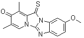 structure of CAS# 125656-83-9, 9-甲氧基-1,3-二甲基-12-硫代-吡啶并[1',2':3,4]咪唑并[1,2-a]苯并咪唑-2(12H)-酮