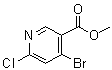 structure of CAS# 1256790-93-8, 4-溴-6-氯-3-吡啶羧酸甲酯