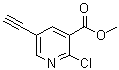 structure of CAS# 1256794-68-9, 2-氯-5-乙炔基-3-吡啶羧酸甲酯