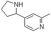 2-Methyl-4-(2-pyrrolidinyl)pyridine molecular structure (CAS 1256805-56-7)