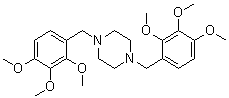 CAS # 1257-19-8, Hexametazidine, 1,4-Bis(2,3,4-trimethoxybenzyl)piperazine