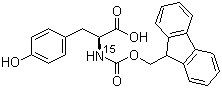 structure of CAS# 125700-34-7, Fmoc-[15N]酪氨酸