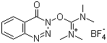 N,N,N',N'-Tetramethyl-O-(3,4-dihydro-4-oxo-1,2,3-benzotriazin-3-yl)uronium tetrafluoroborate molecular structure (CAS 125700-69-8)