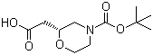 structure of CAS# 1257848-48-8, (2R)-4-叔丁氧羰基-2-吗啉乙酸