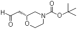structure of CAS# 1257853-70-5, (2R)-2-(2-Oxoethyl)-4-morpholinecarboxylic acid tert-butyl ester