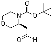 structure of CAS# 1257855-05-2, (3S)-3-(2-Oxoethyl)-4-morpholinecarboxylic acid tert-butly ester
