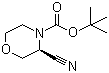 structure of CAS# 1257856-86-2, (3S)-3-Cyano-4-morpholinecarboxylic acid tert-butyl ester