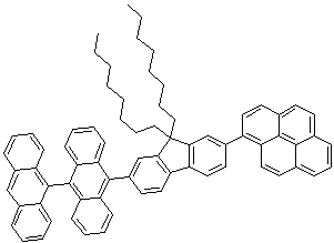 CAS # 1258522-34-7, 1-(7-[9,9'-Bianthracen]-10-yl-9,9-dioctyl-9H-fluoren-2-yl)pyrene, LT-N 492