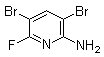structure of CAS# 1259477-39-8, 3,5-Dibromo-6-fluoro-2-pyridinamine