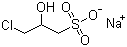 3-氯-2-羟基丙磺酸钠盐分子结构 (CAS 126-83-0)