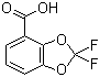 structure of CAS# 126120-85-2, 2,2-Difluoro-1,3-benzodioxole-4-carboxylic acid
