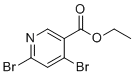 Ethyl 4,6-dibromopyridine-3-carboxylate molecular structure (CAS 1261269-75-3)