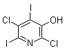 structure of CAS# 1261365-34-7, 2,5-二氯-4,6-二碘-3-吡啶醇