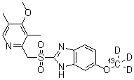 CAS # 1261393-28-5, Omeprazole sulfone-(5-methoxy-<sup>13</sup>C,d<sub>3</sub>)