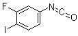 structure of CAS# 1261441-79-5, 2-Fluoro-1-iodo-4-isocyanatobenzene