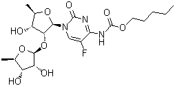 CAS 登录号：1262133-66-3, 5'-脱氧-2'-O-(5-脱氧-beta-D-呋喃核糖基)-5-氟-N-[(戊氧基)羰基]胞苷